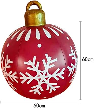 Открит Коледен Украсени с Надуваем Балон, 23,6-инчов PVC Гигантски Коледен Надуваем Балон, Коледни Надуваеми Балони, Украси за Коледната