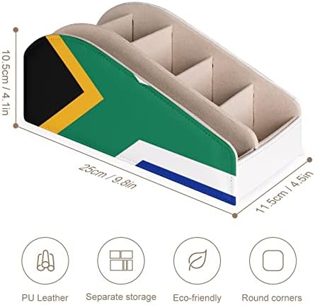 Африкански Флаг на Притежателя на Дистанционното Управление с 6 Отделения от Изкуствена Кожа Дистанционно Управление Органайзер Кутия За Съхранение