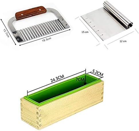 Комплект за производството на сапун ръчна изработка-4 Регулируеми Дървени Кутии за Нарязване на Хляб, 2 Част Ножове от Неръждаема Стомана и