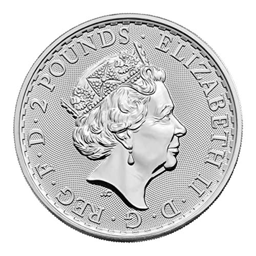 Британската Сребърна монета Britannia тегло 2023-1 грам Диамант - Кралица Елизабет II на Аверсе Килограм, Без да се позовават