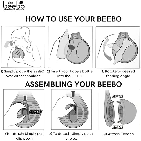 Обновен държач за бутилки Beebo Hands Free – нова и подобрена, тюркоаз | за бебешки бутилки – подходящ за повиване на повечето