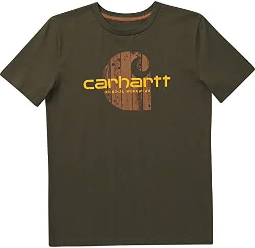 Риза Carhartt Boys с къс ръкав Woodgrain C