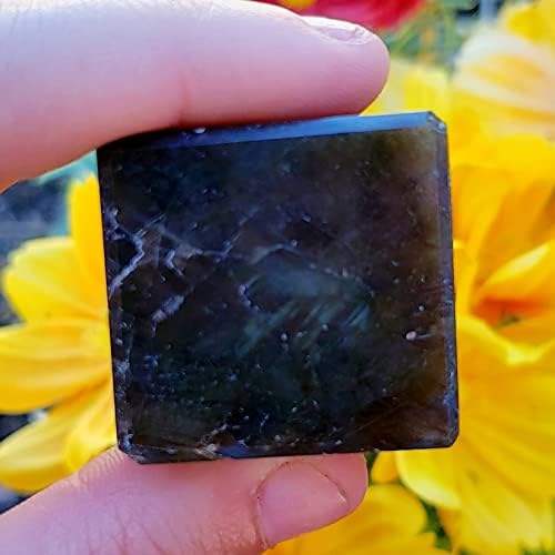 Кубче Ръчно полиране от Labradorite - Проба Естествен Лекарствен Кристал с Метафизична Чакра - Скъпоценен Камък - Куб 3