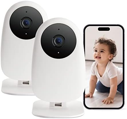 Следи бебето Nooie с камера и аудио 1080P Нощно виждане с откриване на движение и звук 2,4 G WiFi Домашна Камера за Сигурност и