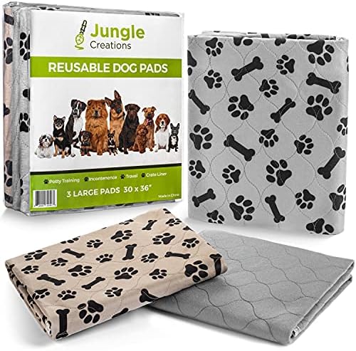 JUNGLE CREATIONS Почистваща гъба за кучета (3 опаковки) за Многократна употреба Непромокаеми подложки за приучения към гърне