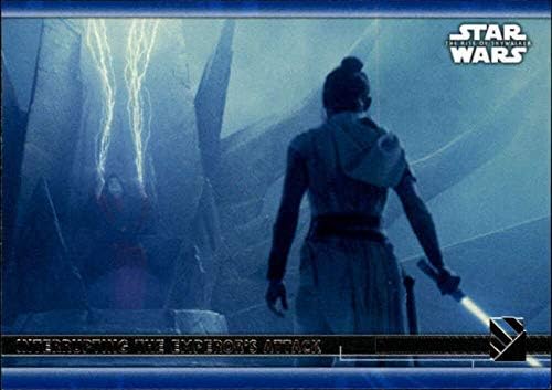 2020 Начело Star Wars The Rise of Skywalker Series 2 Сини 89 Прекъсва Търговската картата на Император Attack REY