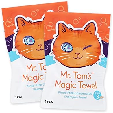 Вълшебната кърпа Mr. Tom ' s - Спрессованное Шампуневое кърпа за кучета и котки, без измиване - Кърпа за миене на котки за