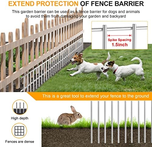 Ограда, бариера животински пакет Doniks 10 с Дистанционированием трън 1,5 инча Подземен Декоративна Ограда на градината 32inch x 10inch