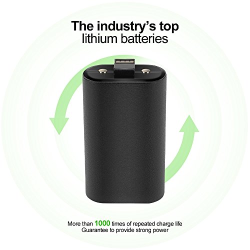 Батерия Hokyzam за Xbox One W18 Акумулаторна батерия за Xbox One 2 ЕЛЕМЕНТА 2800 ма и 2,75 М Кабел за зареждане Micro USB контролери за Xbox