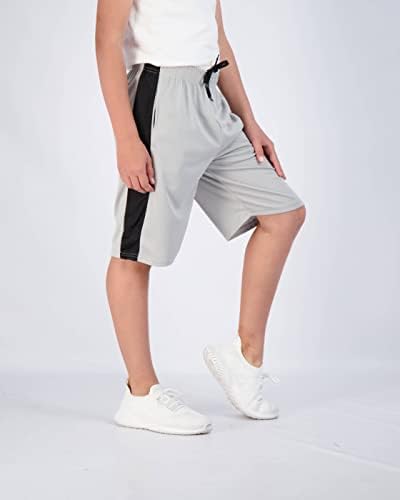 Баскетболни шорти Real Essentials за момчета, от 5 опаковки окото Active Атлетик Performance с джобове