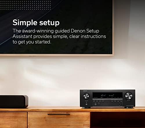 Denon AVR-S570BT (модел 2022) 5,2-канален AV приемник - 8K аудио и видео с висока разделителна способност, по-добри игрови характеристики,