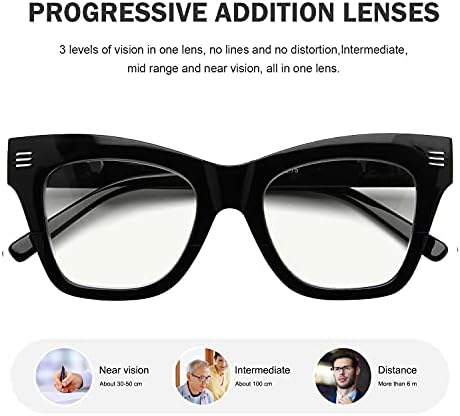 Eyekepper 4-Pack Прогресивно Многофокусные Очила за четене с Блокиране на Синя светлина за Жените, Мультифокальные Ридеры No Line