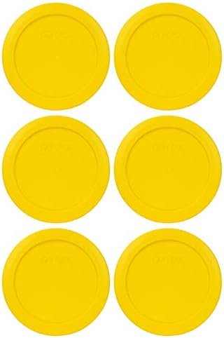 Огнеупорно 7200-Кръгла Пластмасова капачка Meyer Жълт цвят за съхранение на хранителни продукти - с 4 на Опаковката, Произведено