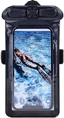 Калъф за телефон Vaxson Черно, Съвместим с au LG ISAI Vivid LGV32 LG V32 Водоустойчив Калъф Суха чанта [Без защитно фолио за екрана]