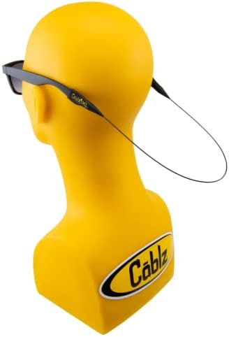 Първоначалния хонорар за очила Cablz | Каишка за определяне на точки с кабел от неръждаема стомана (завършва XL - Черен - 14 инча)