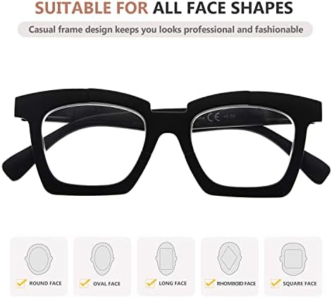 Дамски Очила за четене Eyekepper, 4 опаковки Стилни Очила за четене +3.00