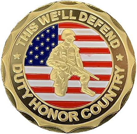 Монета Pudthin Challenge с Флага на САЩ, Монета на Ветеран от армията, Горд от Факта, че Ние сме Изпълнили Това, Ние Защитаваме Дълга,