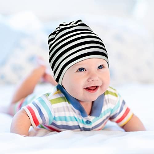 AIPESL 4 Опаковки Меки Памучни шапки за еднократна употреба за Новородени, Унисекс, Сладки Бебешки Шапки-Бини за бебето