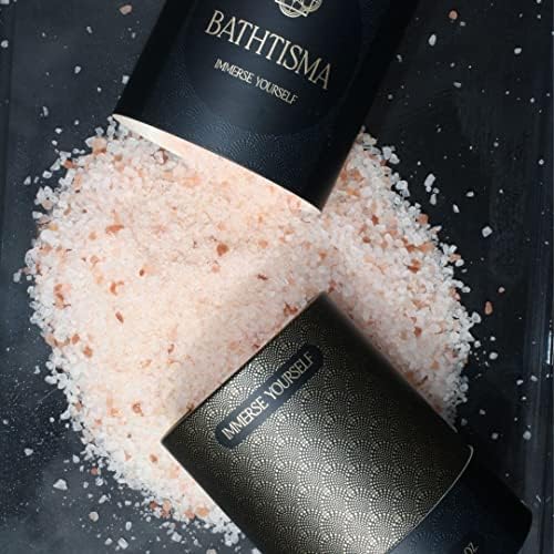 Bathtisma Любовни Bath Soak | Натурална Розова Гималайская сол, Роза и пачули, 20 грама, за 2 бани