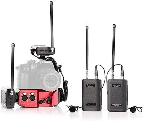 Saramonic Безжичен VHF микрофон система с двоен петличным микрофон Премиум-клас с миксера за цифрови огледално-рефлексни фотоапарати Nikon,