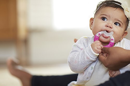 Детски прорезыватель MAM 2 в 1 Bite & Brush, Облекчава Симптомите на никнене на млечни зъби при деца на възраст над 3 месеца, Стимулира Сензорно