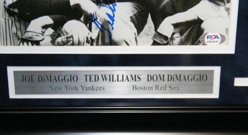 Джо Ди Маджо Тед Уилямс Къща Ди Маджо С автограф 8x10 Снимка В рамка PSA / ДНК - Снимки на MLB с автограф