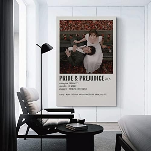 Liuni Гордост и Предразсъдъци Плакат на Филма за Спални Естетически Стенен Декор на Платното за монтаж на стена Арт Подарък 12x18 инча