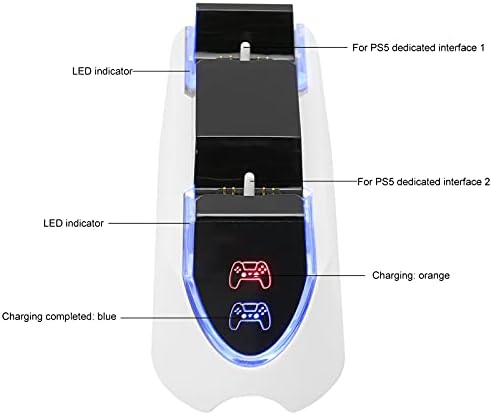 Зарядно устройство за контролер PS5, Базова Док-станция за зареждане на игровия контролер, Адаптер за Бързо Зарядно устройство