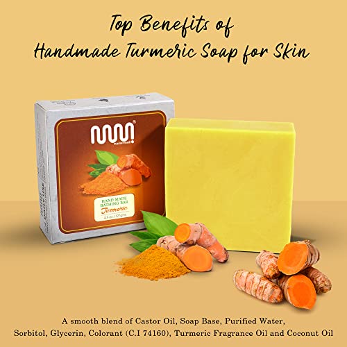 Напълно естествен сапун MasterMedi с куркума, за по-мека и разглаживающей на кожата, Органично ръчно изработени сапуни с аромат на етерични