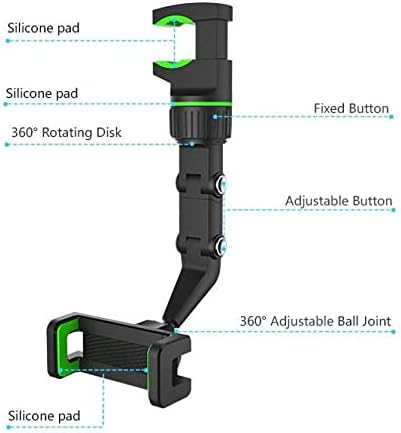 За определяне на BoxWave, съвместим с Motorola G62 (Индия) - За монтиране на огледала за обратно виждане, Регулируема За монтиране