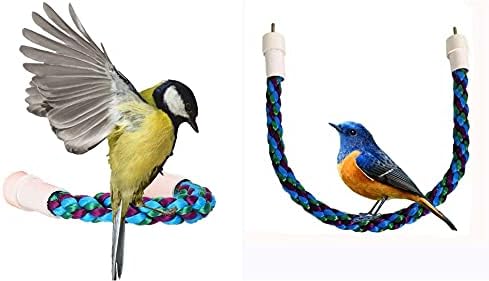 2 елемента 21 'Птичи Въжени Убежища, Гъвкави Играчки за скално Катерене В Клетката за Дъвчене, Уникални и Имитира Естествен Цвят