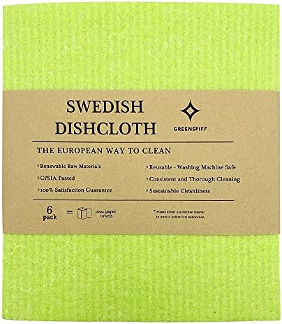 Шведското Кухненски кърпи с 6 и с малко пари, Големият Целлюлозная гъба за кухня | Многофункционална Впитывающая Кухненска Кърпа за почистване