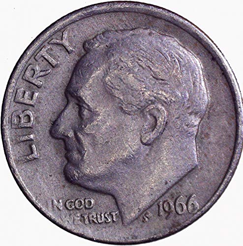 1966 Десятицентовик Рузвелт 10 цента е Много Добър