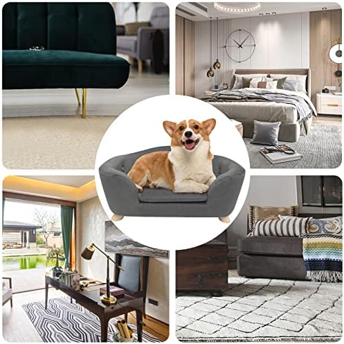Разтегателен диван SHAVI за домашни любимци, Кучешки диван-легло за Малки котки и кучета, Сгъваем за домашни любимци, с ниска