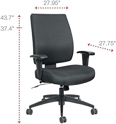 Серия Ludmil ALEHPS4201 Wrigley тегло 275 паунда високо-производителни на работното стол с синхронен наклон със средна облегалка