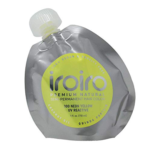 IROIRO Premium натурален полупостоянный цвят за коса 300 неоново жълто (8 унция)