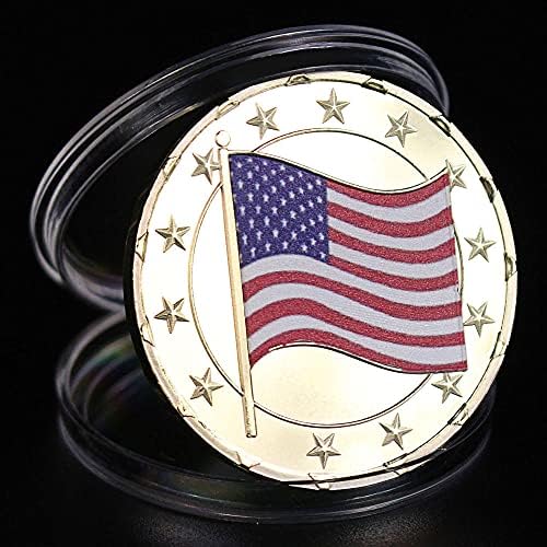 Не е Забравен Спомен POW MIA Флаг на САЩ и Ветеран от Военната Монета Предизвикателство Монета Златна Възпоменателна Монета