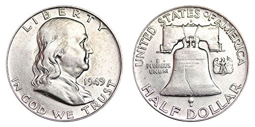 1949 Г Франклин Полдоллара $.50 Диамант, Без да се прибягва