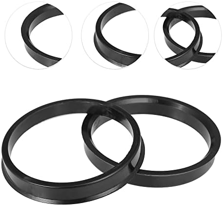 Универсални пръстени за центриране на автомобилни ступиц ACROPIX от 72,6 мм до 65,1 мм, Черно - Комплект от 4