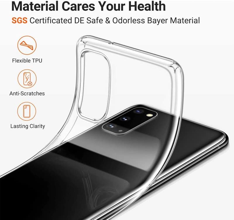 Калъф за телефон HGJTF за Samsung Galaxy A14 5G (6,8 ), 2 предмета, устойчив на удари-Мек Силикон броня от TPU, [Ультратонкая] [Не желтеющая]