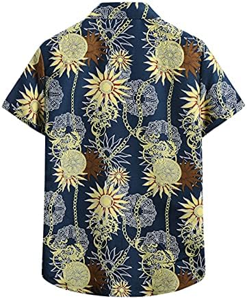 Мъжки хавайски ризи NEARTIME с къс ръкав и цветен модел, летни ежедневни ризи с копчета, памучни блузи редовен намаляване на