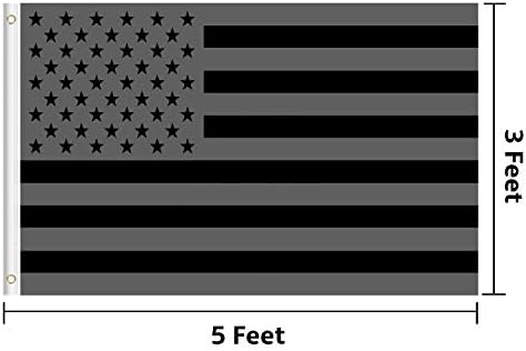 Напълно помрачи американски флаг KENPMA - Не стъпвайте върху мен Флаг Гадсдена 3x5 фута, 2 Стенни рекламни Банери, Декоративна