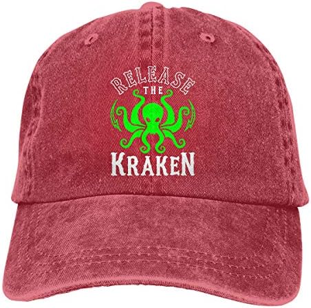 Освободете бейзболна шапка Kraken от папиной шапки С Регулируема козирка