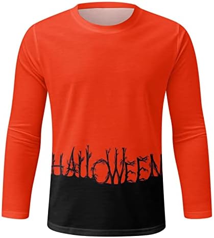 2022 Нови Мъжки Тениски, Мъжки Есенно-Зимни Дебнещ Ежедневни Тениски В Ретро стил на Стария Хелоуин, Мъжки Блузи С дълъг ръкав