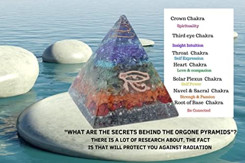 Избор на Адриана: Набор от Orgone Защита От свещени символи, ще ви предпази От вредните лъчи на Пирамида от оргонита 7 цвята Чакра-Колие с