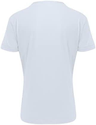 Мъжки Ризи Редовен Намаляване с къс ръкав, Лека Ежедневна Лятна Блуза с V-образно деколте, Топ, Однотонная Тениска С V-образно деколте