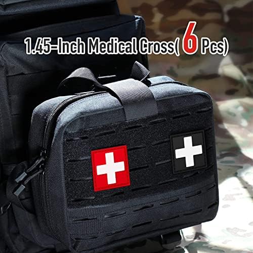 Медицинска нашивка с кръст, НОВИ тактически ивици на първа помощ на велкро, идеални за травма чанти IFAK, EMT, EMS, EDC BAG - 6
