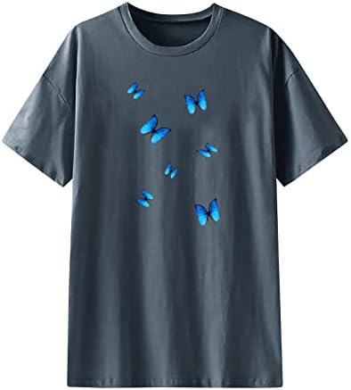 Дамски Графични Тениски Ежедневни Летни Тениски, Блузи, Плюс Размерът На Реколтата, Ризи-Туники Пуловер С Къс Ръкав Свободни Блузи