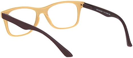 Очила за четене в хипстерском рогова рамка с матово гумирани рамки на пружинном панта