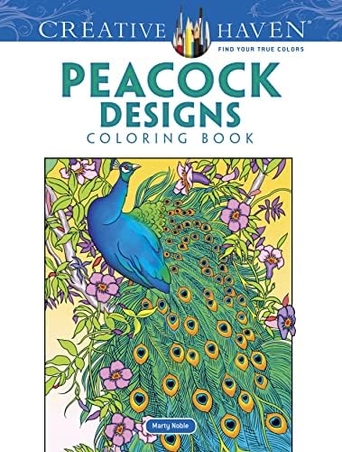 Dover DOV-9963 Награда-книжка за оцветяване Creative Haven Peacock Designs Publications